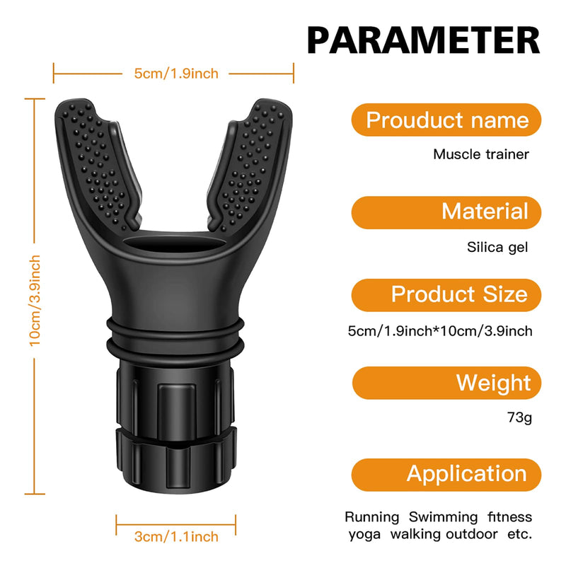 [Australia] - Breath Trainer, Portable Breathing Trainer for Men with Adjustable Resistance, Improve Endurancee and Strength for All,Daily Lung Trainer, Easy to Clean, 2PCS (Black) 