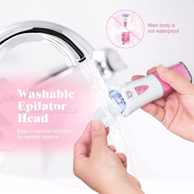 [Australia] - Epilator facial, wireless epilator for women for facial and body hair removal, electric mini epilator with LED light, bikini trimmer for the face, body, armpit, bikini leg 