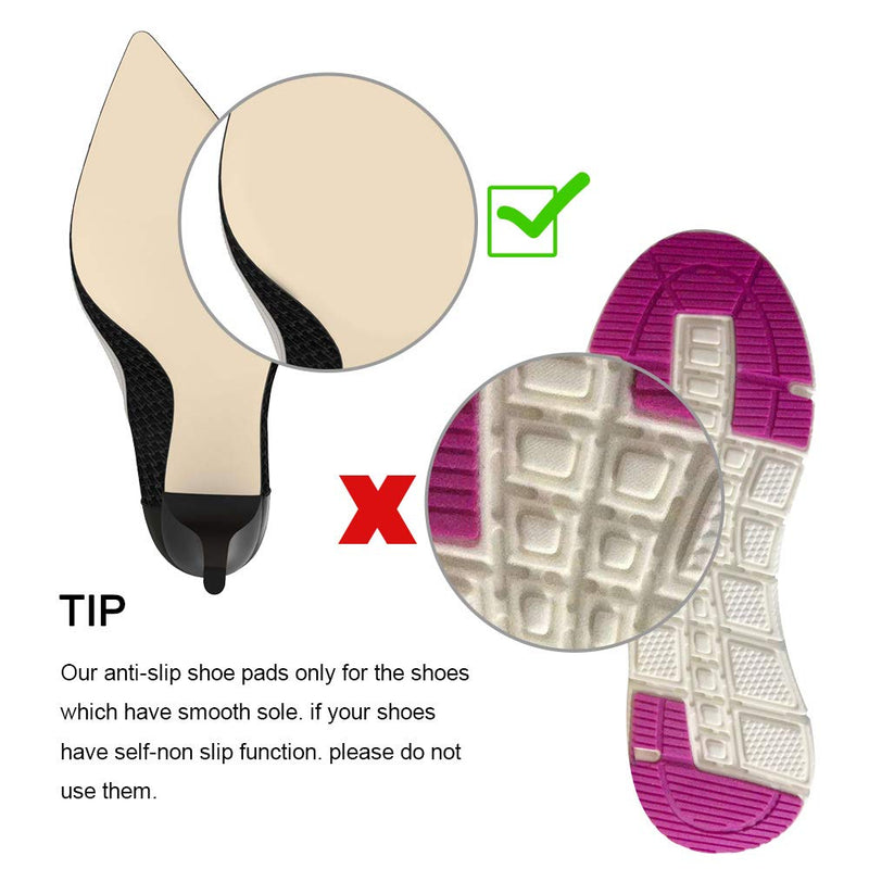 [Australia] - 12PCS Non-Slip Shoe Pads for Bottom of Shoes, Premium Rubber Self Adhesive Anti-Slip Shoe Grips Stickers, High Heels Non-Skid Sole Protector 12 Count (Pack of 1) Black 