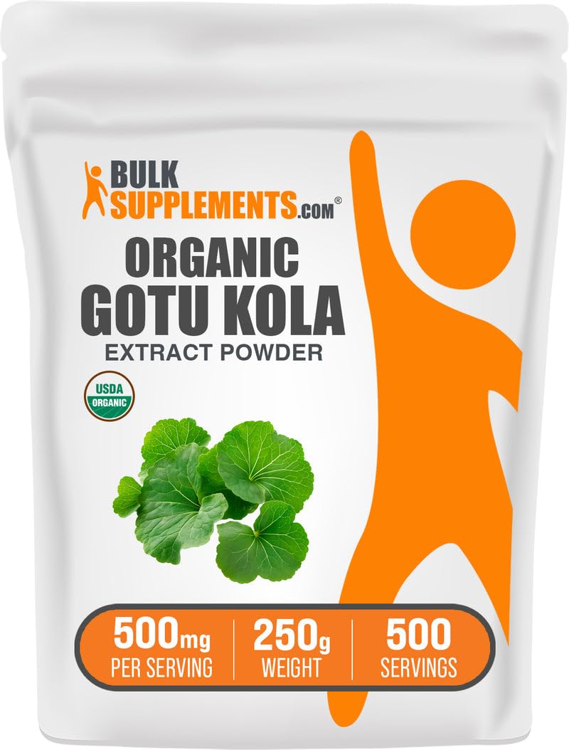 [Australia] - BulkSupplements.com Organic Gotu Kola Extract Powder - Gotu Kola Powder from Centella Asiatica Herb - Gluten Free, 500mg per Serving, 250g (8.8 oz) (Pack of 1) 8.8 Ounce (Pack of 1) 