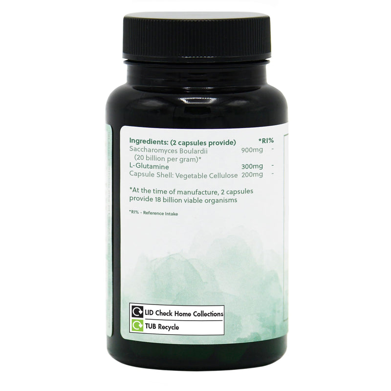 Saccharomyces Boulardii Supplement - Live Bacteria Supplement - 8 Billion Viable Organisms - 60 Vegan Capsules - Non-GMO, Made in The UK - G&G Vitamins