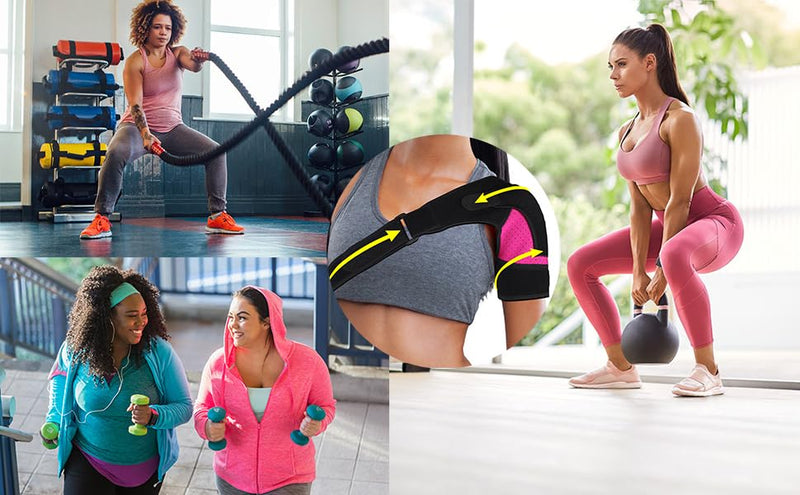 [Australia] - Winyoher Adjustable Shoulder Brace Made of Breathable Neoprene for Stability and Pain Relief for Men and Women, Shoulder Support Gentle Support for Left/Right Pink 