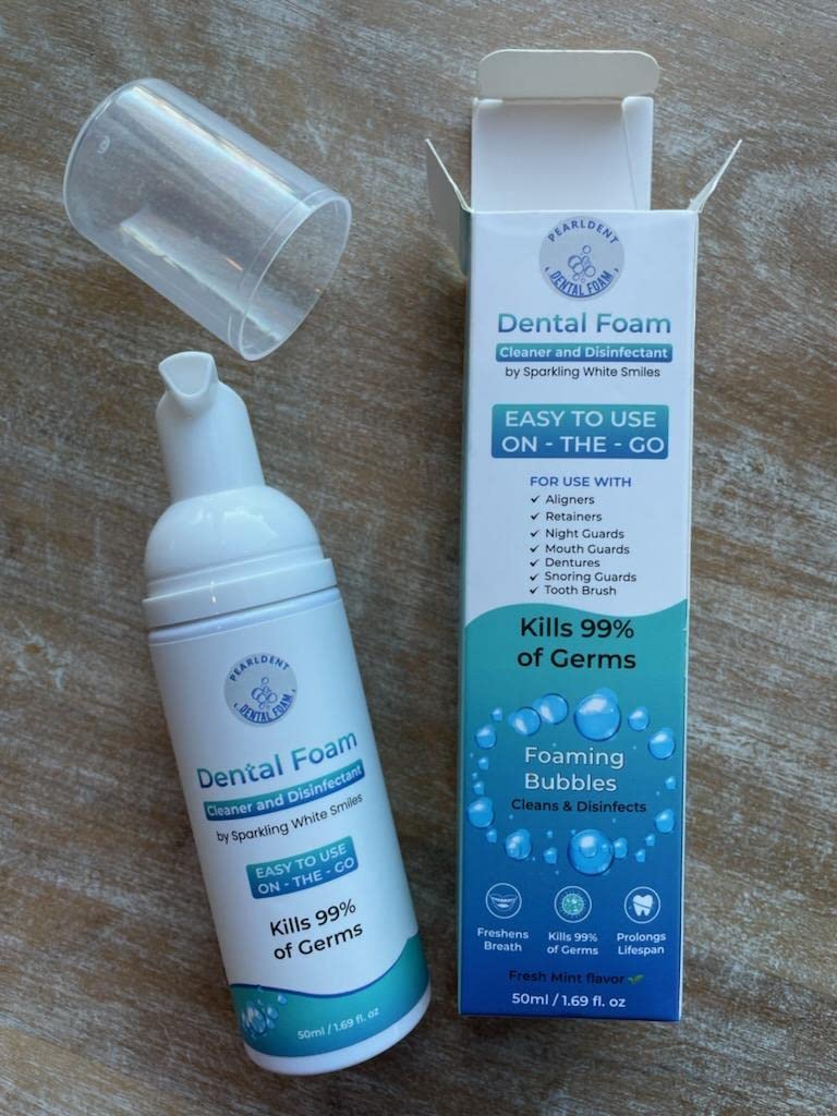 [Australia] - Pearldent Dental Foam - Cleans and Sterilizes Removable Dental and Ortho Appliances - Up to 4 Months Supply. Great for Aligners, Retainers, Mouth Guards. 