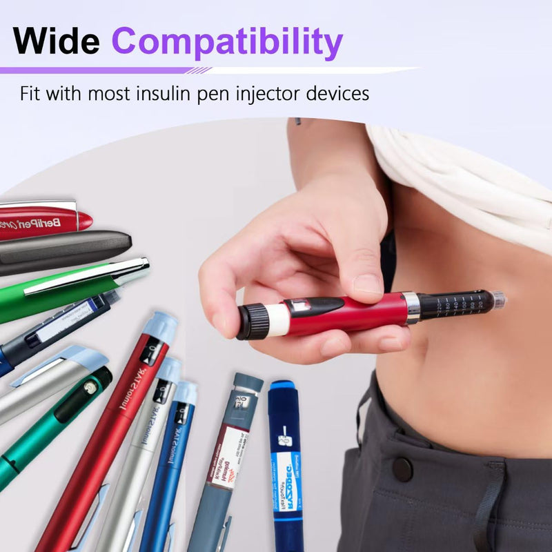 [Australia] - Pro Comfort Insulin Pen Needles 33G 6mm (1/4"), Diabetic Needles for Insulin Injections, 100 Ct, Universal Fit, Compatible with Most Pen Injector Device, Super Thin for Diabetes Comfortable Injection 