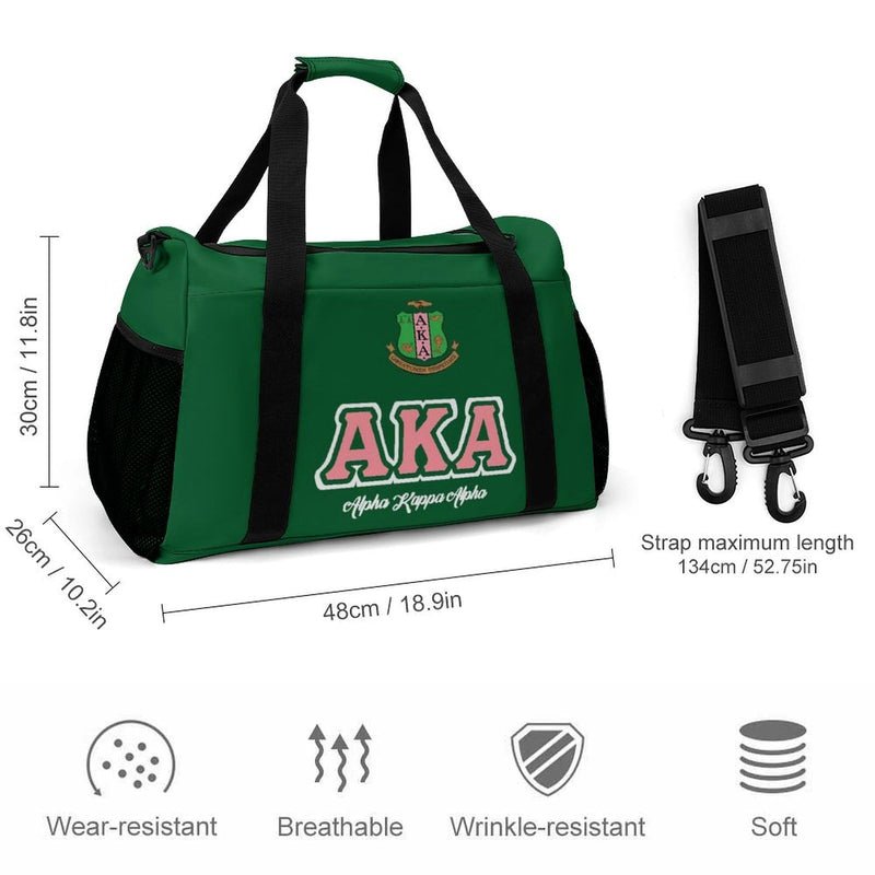 Sorority Gifts 37L Travel Duffle Bag, Handbag Crossbody bag,Gym Bag,Fitness, traveling, going on trips, business trips,Carry On Luggage Bag, green color-3