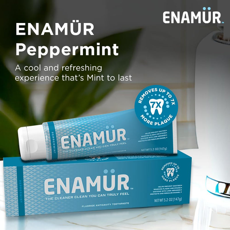 [Australia] - ENAMUR Premium Plaque & Stain Removal Toothpaste - New Launch Special: Plant Fiber Technology Removes 7X More Plaque, Whitens, Protects Enamel, 5.2 oz 