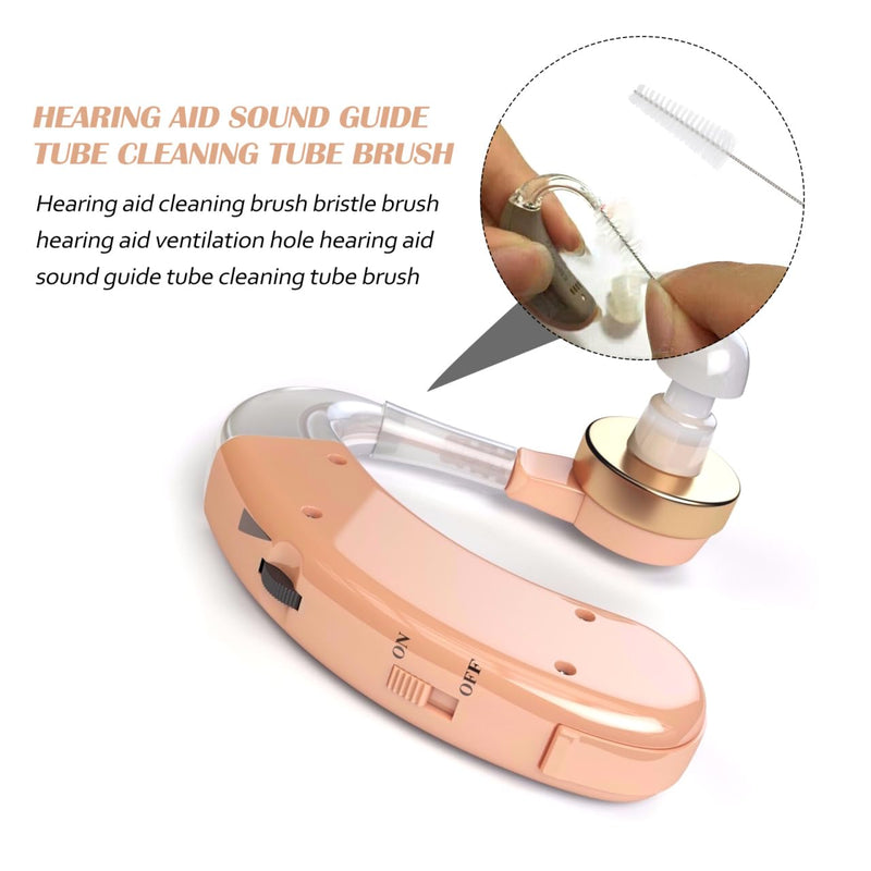 5 Pieces Nylon Cleaning Rod for Hearing Aids Cleaning Brush for Hearing Aids Ear Piece Cleaner Accessories Cleaning Set
