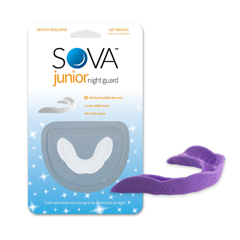SOVA Junior Night Guard, Purple Punch - 1.6mm Thin - Custom-Molded Fit - Protects Against Nighttime Teeth Grinding & Clenching - FSA/HSA Eligible - Odor & Taste Free - Remoldable Up to 20 Times