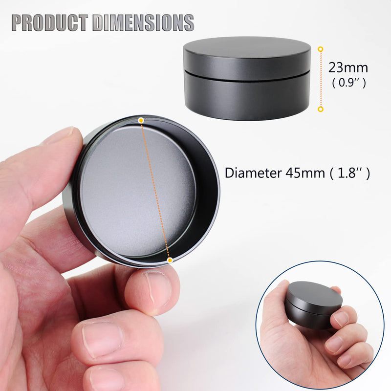Portable Daily Pill Case, Heavy Duty Aluminium Alloy Round Pill Box, Waterproof Travel Pill Organizer, Pocket Purse Medicine Vitamin Holder EDC Container for Outdoor Camping Working Gray Medium
