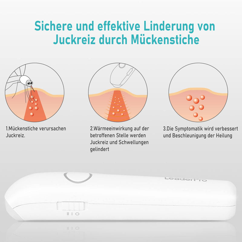 [Australia] - USB mosquito bite heat pen, insect bite healer, rechargeable for treating mosquito bites, relieves itching and swelling, chemical-free electronic bite healer, small and handy 