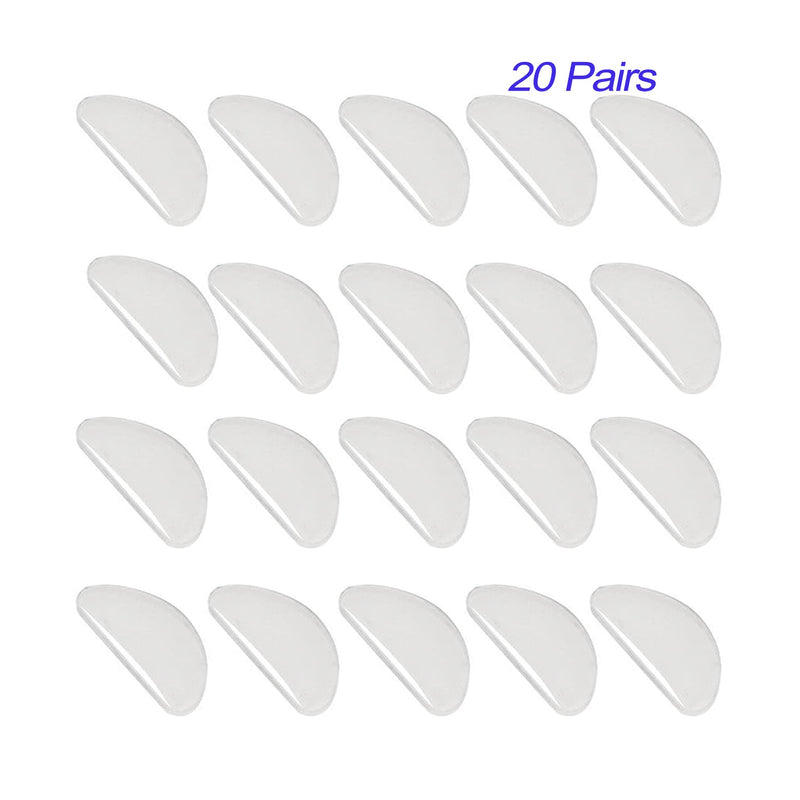 [Australia] - 20 Pairs Eyeglasses Nose Pad, Soft Silicone Pads Glasses Adhesive Anti-Slip Nose Pads for Eyeglass Glasses Sunglasses (Clear 1.0mm) Clear 