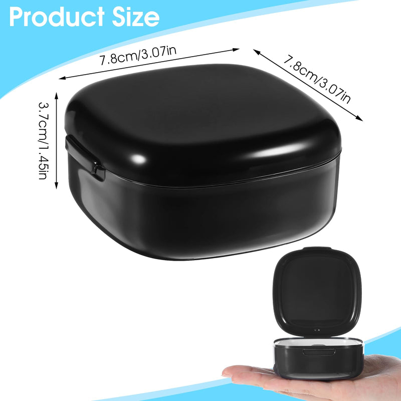 [Australia] - AOZUO Braces box, retainer case, tooth splint box with removable filter screen, orthodontic mouth guard case, aligner case for women, men, teenagers, adults (black) black 