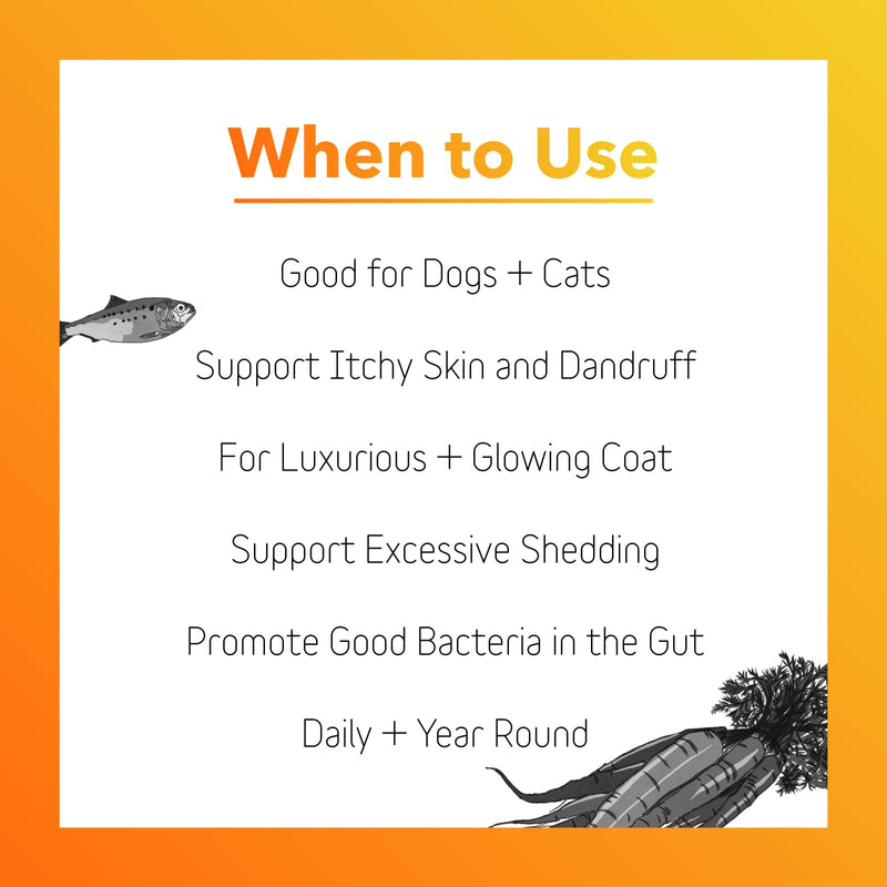 In Clover Dog Skin and Coat Supplement, BioRadiant Natural Supplement for Dogs, Healthy Skin and Coat Supplement, Fish Oil Alternative Uses Carrots, Coconut, Omega 3's, Biotin and Zinc Soothe Skin - PawsPlanet Australia