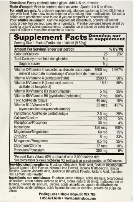 EnerVitamin C, Lemon Lime, 30 Packets/Sachets