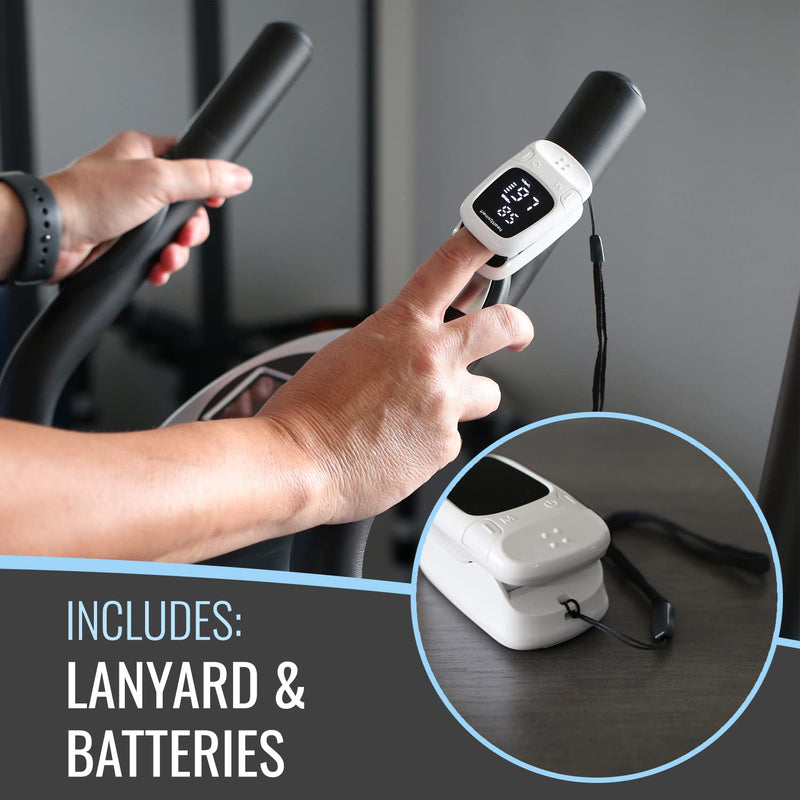 [Australia] - Healthsmart Digital Fingertip Sport Pulse Oximeter, Fast Results, FSA HSA Eligible, Easy-To-Read LED Display, Auto-Shutoff White OLED ONE SIZE 