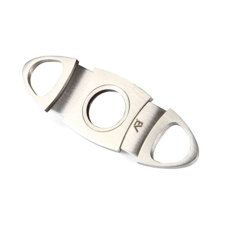 [Australia] - Alaska Bear® Cigar Cutter Stainless Steel Guillotine Double Cut Blade in Black Gift Pouch 