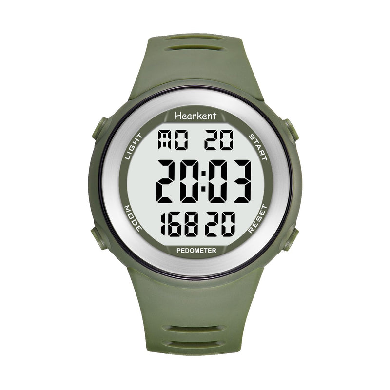 [Australia] - Waterproof Pedometer Watch for Senior Non Bluetooth No App Required with Steps Calories Counter and LCD Large Numbers black 