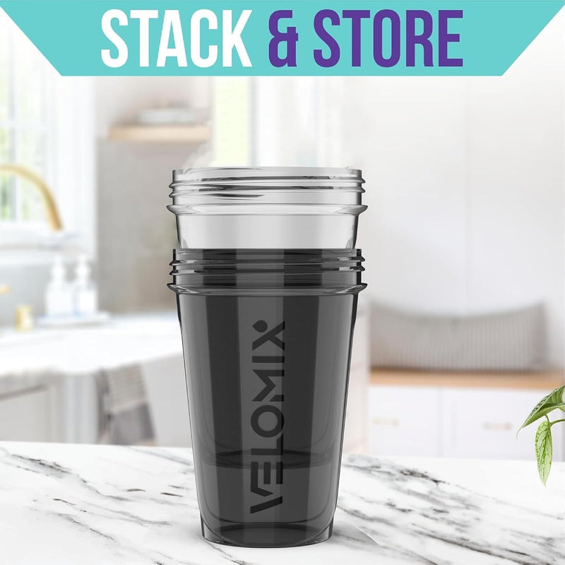 [Australia] - -2 Pack- 20 oz Protein Shaker Bottles for Protein Mixes - 2x Wire Whisk | Leak Proof Shaker Cups for Protein Shakes and Pre Workout | Protein Shaker Bottle Pack A) Black / Transparent 