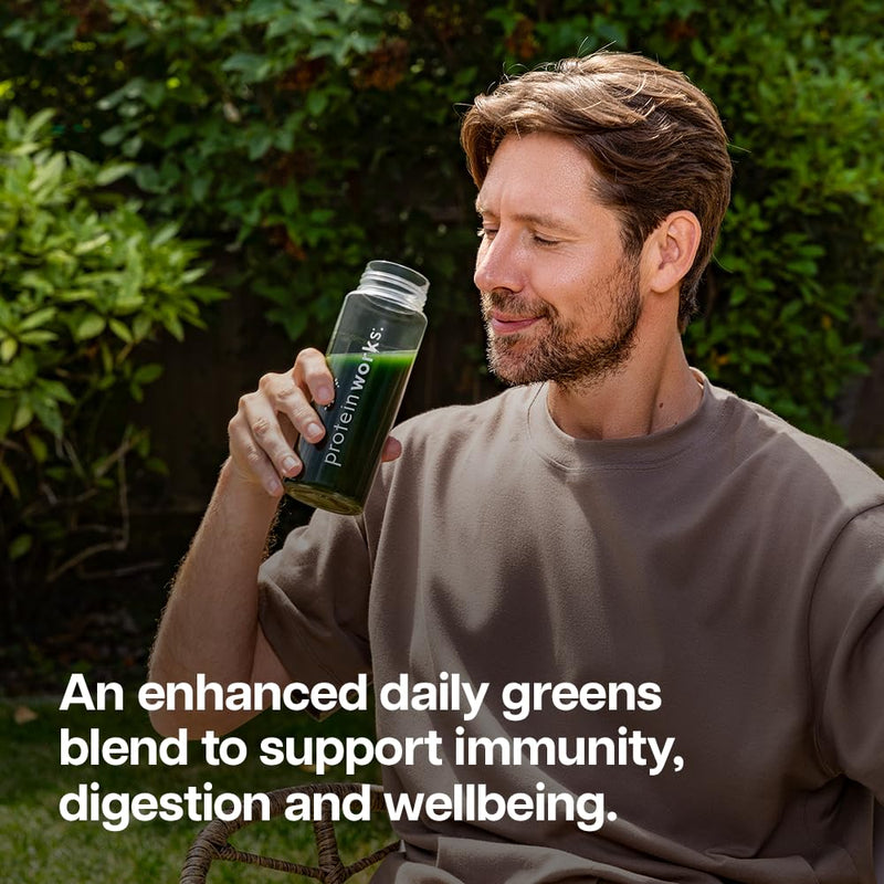 Protein Works | Super Greens 360 - Gold Innovation, Enhanced Greens Powder, 159 Health Benefits, Antioxidants, Superfoods, Adaptogens, Vegan, Summer Berry Burst, 20 Servings, 250g 250g (20 Shakes)