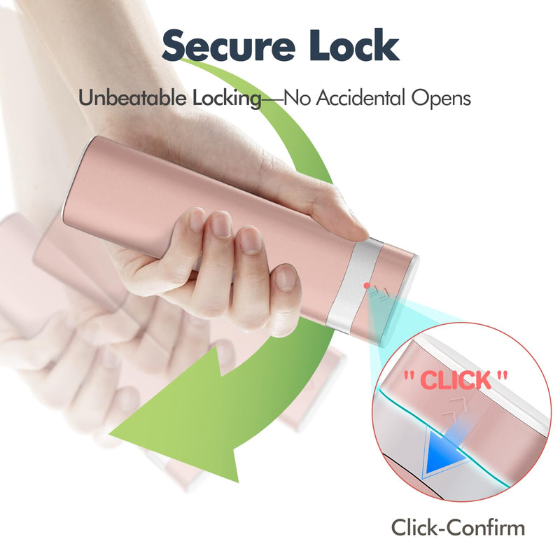𝐏𝐢𝐥𝐥 𝐎𝐫𝐠𝐚𝐧𝐢𝐳𝐞𝐫 𝟕 𝐃𝐚𝐲𝐬 with Leak-Proof Slide Lock | Portable Pill Case for Vitamins & Medications | Large Capacity Weekly Pill Box, Travel-Friendly Compact Design (Sun-Sat Labels) Pink