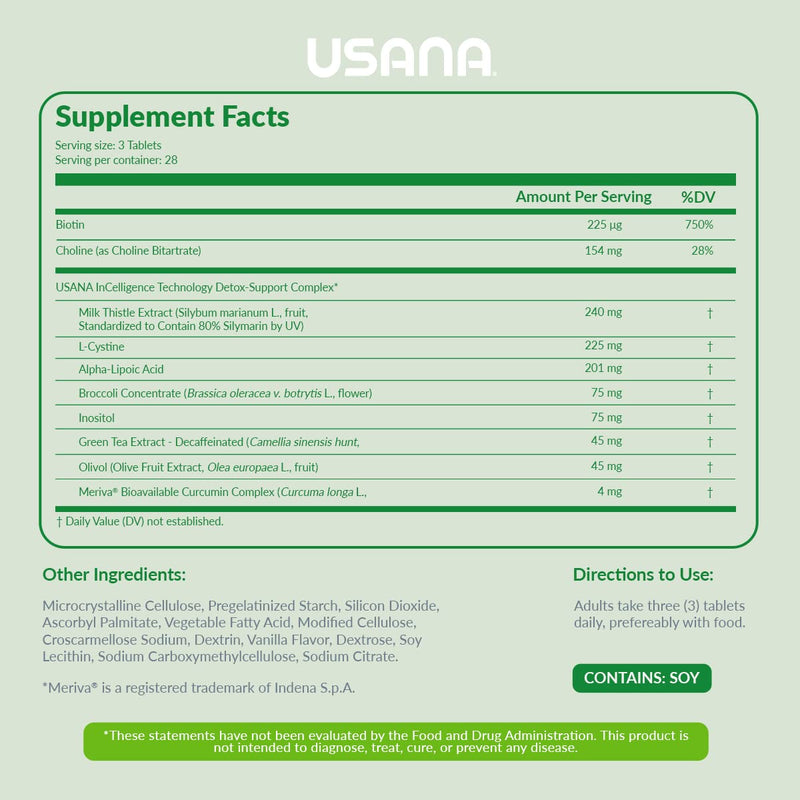 [Australia] - USANA Hepasil DTX with InCelligence Detox-Support Complex for Comprehensive Liver Support* - 84 tablets - 28 Day Supply 