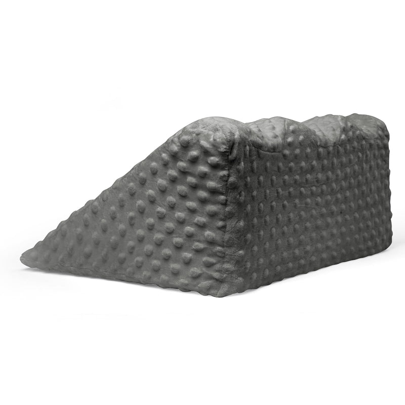 [Australia] - Baby Tummy Time Prop for Neck and Shoulder Strength Growth, Memory Foam Nursery Support for Infant Baby Washable Removable Cover Grey 