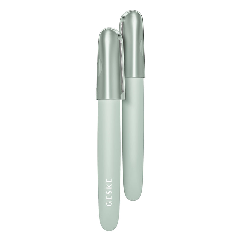 [Australia] - GESKE Precision Trimmer | 4 in 1 | Painless, Hygienic Hair Remover | Precise Hair Trimmer Tool | Face & Body | Men & Women | Grooming Device | Hypoallergenic, Easy-to-exchange Blades | All Skin Types Green 