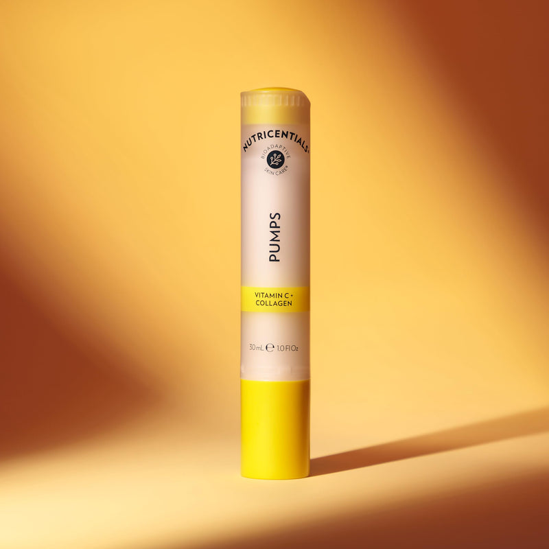 Nu Skin Nutricentials Vitamin C + Collagen Pump Skin Serum | 1.0 Fl Oz | Vegan Collagen formula with Squalane + Apple Fruit Extract for hydration and smooth-feeling skin