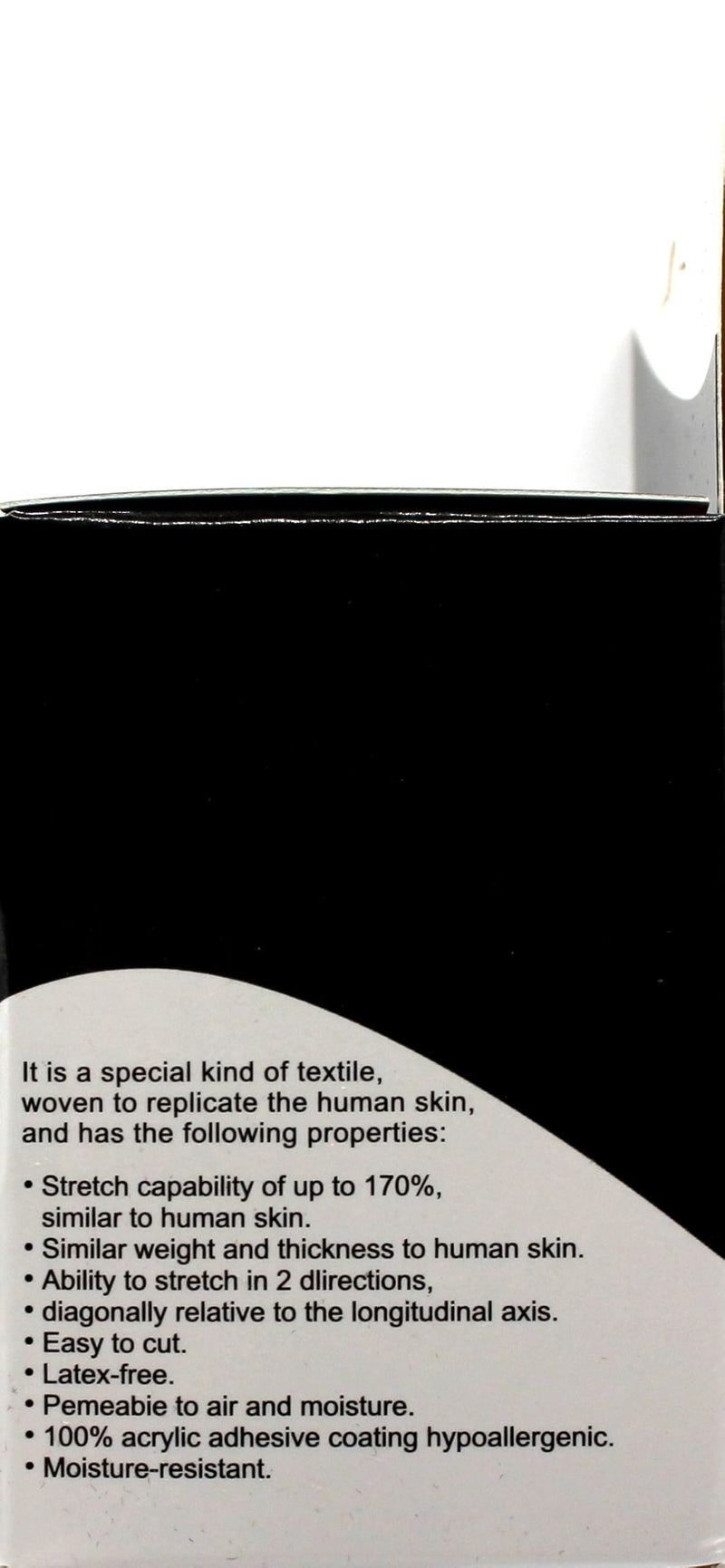 3-Pack, Waterproof Kinesiology Tape 2" x 16.4' for Pain Relief & Muscle Support - Latex-Free Athletic & Therapy Tape 3-black