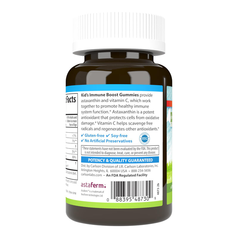 [Australia] - Carlson - Kid's Immune Boost Gummies, Astaxanthin + Vitamin C, Immune Support, Antioxidant, Non-GMO, Cherry Flavor, 46 Vegetarian Gummies 