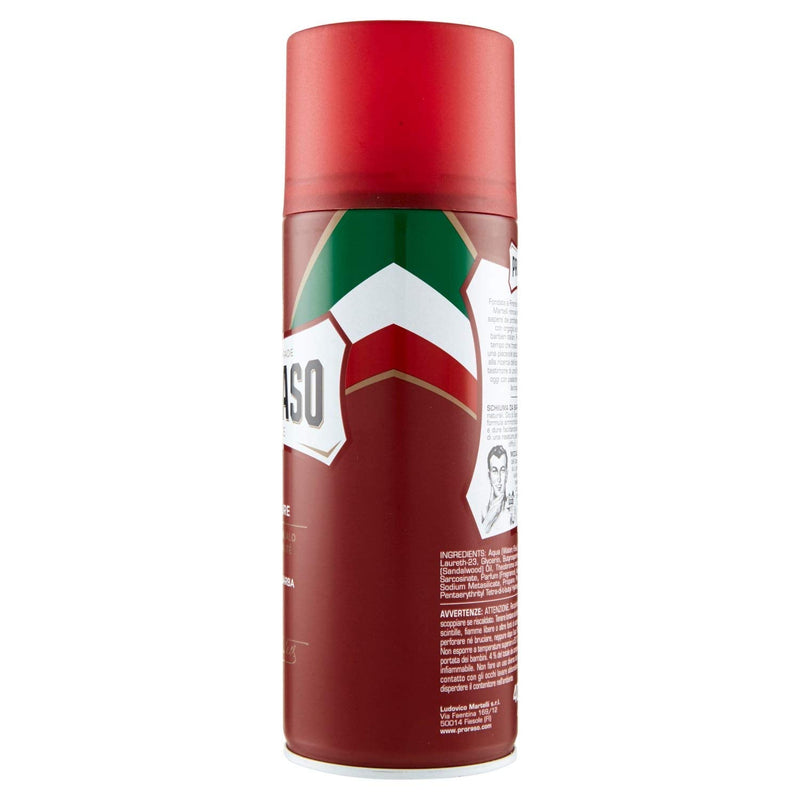 [Australia] - Proraso Red Barbe Dure shaving foam, pack of 1 (1 x 400 ml) 
