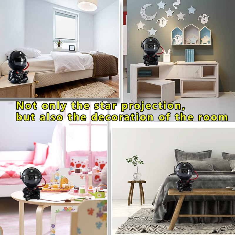 [Australia] - Galaxy Projector, Astronaut Star Projector, Kids Night Light for Bedroom, Adult Playroom,Ceiling, Room Decoration Black 