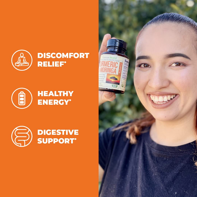 Vimerson Health Women’s Multivitamin & Turmeric Moringa Supplement for Immune Support, Energy, Mood, Hair, Skin, Nails, Joints and Digestion.