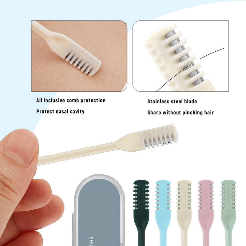 [Australia] - Fsahiuf nose hair trimmer, no electricity, double-sided nose hair trimmer for men, women, 2-in-1 nose hair remover, silkslide nose trimmer.5 colors 