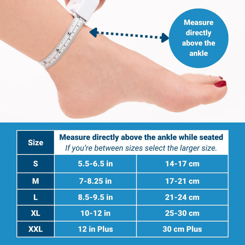 OrthoSleeve Compression Ankle Brace for ankle sprains, achilles tendonitis, ankle wrap, ankle support, instability, inversion sprains and general ankle pain XX-Large Black Right Foot