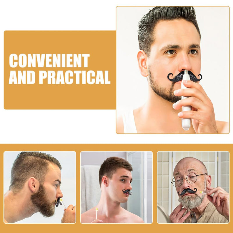 [Australia] - minkissy Nose Wax Kit 100 Pieces Nose Hair Removal Waxing Mustache Beard Guard Artificial Wax Mustache Protective Sticker for Men Style A 1 Piece (Pack of 1) 