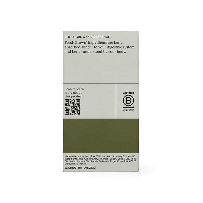WILD NUTRITION Food-Grown Bone + Muscle Support | Support Bone Health | Key Minerals Calcium, Zinc, Magnesium and Vitamins C, D and K