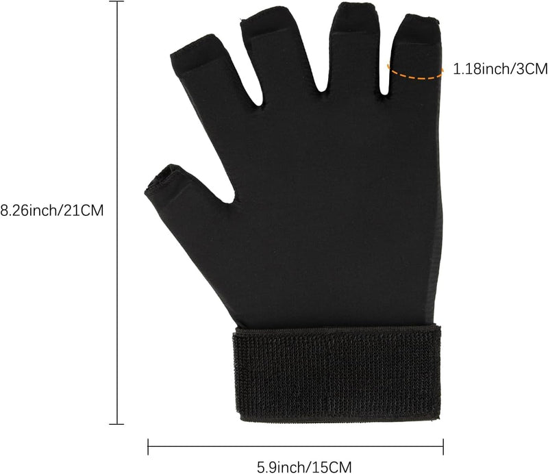 Hand Ice Pack Glove for Arthritis, FSA Eligible, Soft Gel Thumb Ice Pack Wrap Reusable Hot Cold Therapy Wrist Cold Pack for Tenosynovitis, Swelling, Surgery, Tendonitis, Carpal Tunnel Black 1.0