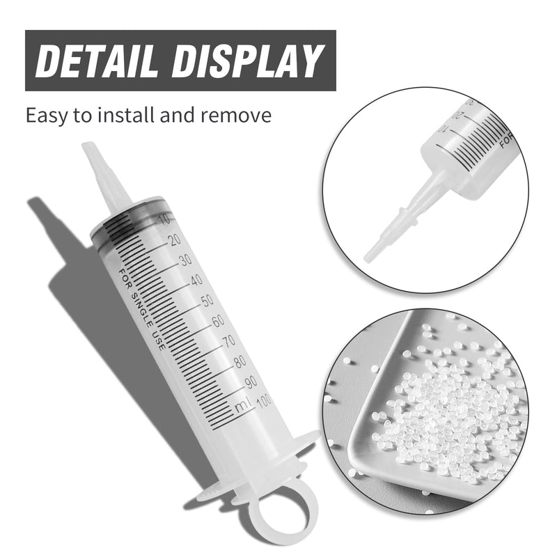 [Australia] - 5 pcs 100ml Large Plastic Syringe with 5 pcs 39" Handy Plastic Tubing, Suitable for Science Experiments, Plant Watering, Pet Feeding 