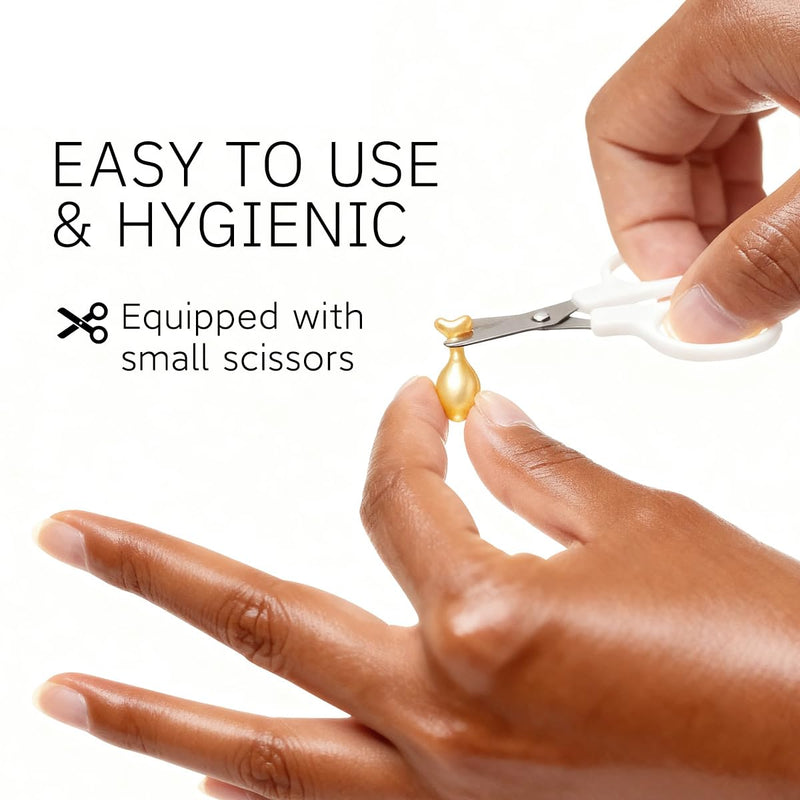 HKH Vitamin C Serum Capsules For Face: 48 Caps Anti-Aging Wrinkles With Vit C & Vitamin E Serum For Women Over 30+ - Reducing Fine Lines - Smoothing & Firming Skin - Travel-Friendly (Vitamin C)