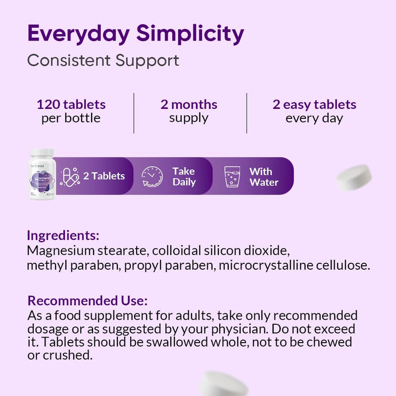 Ambrosial Magnesium Glycinate 3-in-1 Complex 1800 mg – Triple Magnesium Supplement with Glycinate, Citrate & Malate – 384 mg Elemental Mag. – UK Made, GMP Certified – 120 Tablets
