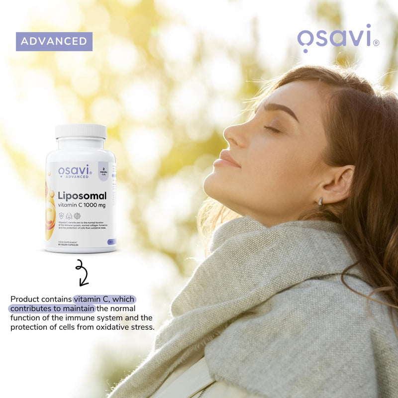 Osavi Liposomal Vitamin C – 120 Vegan Capsules | Liposomal Vitamin C (Liposovit®–C) for Enhanced Absorption | Supports Immune Function, Collagen Formation, and Energy Metabolism