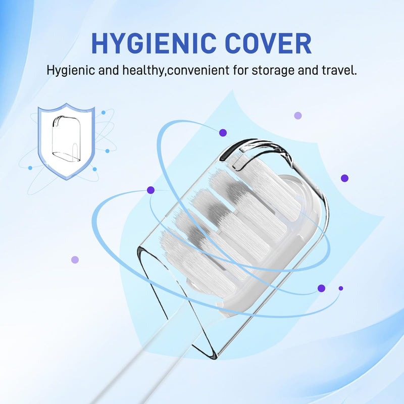 Toothbrush Heads Replacement Compatible with Laifen Wave Electric Toothbrush, Gum Care - Transparent, 10 Pack