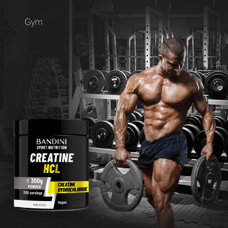 Bandini® Creatine HCL Powder 300g - Very Strong and Intense Taste but 100% Pure - Do NOT TAKE if You are Sensitive to Sour Flavours - Training, Sport & Pre-Workout – Based on Creatine Hydrochloride