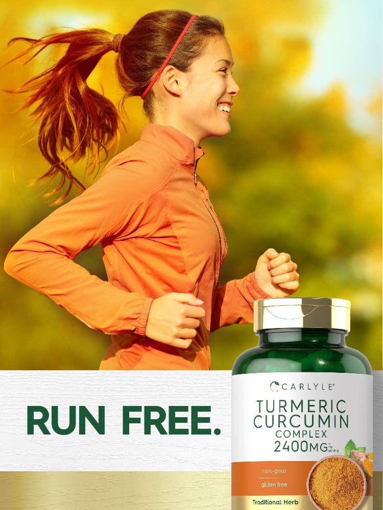 [Australia] - Carlyle Turmeric Curcumin Supplement 2400mg | 180 Powder Capsules | Herbal Complex | Non-GMO, Gluten Free Formula 