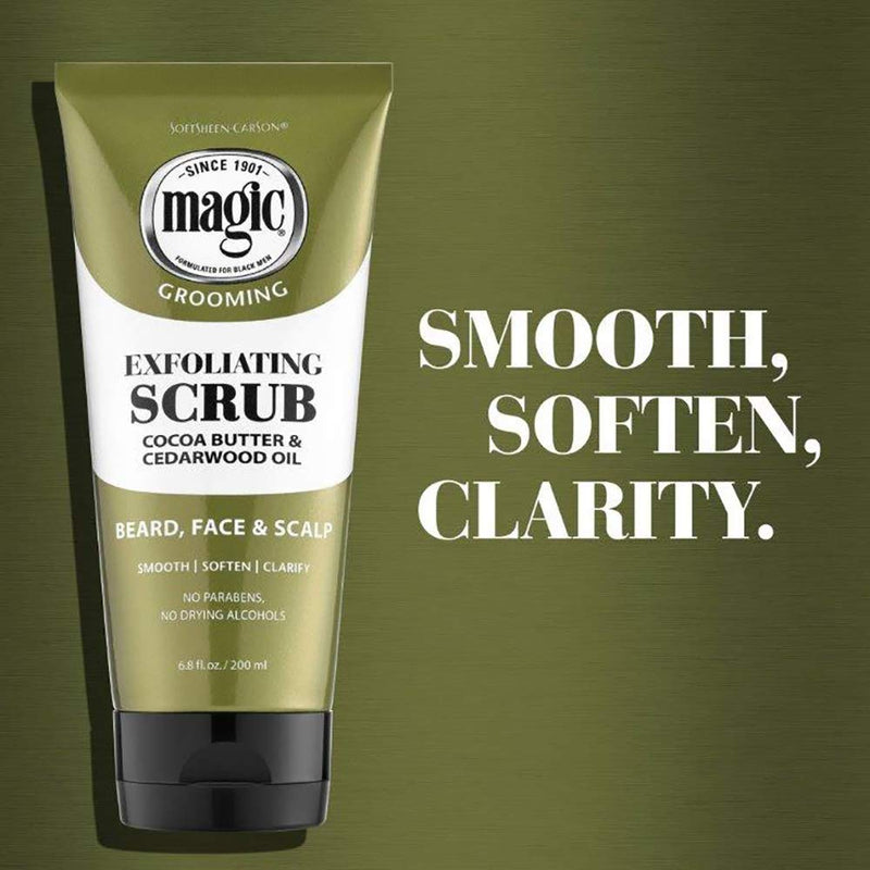 [Australia] - Softsheen-Carson Magic Shaving Beard Grooming Kit for Men with Cedarwood Oil, Includes Beard Butter, Scrub and Cleanser, Gift Set for Facial Hair Care,1 kit 