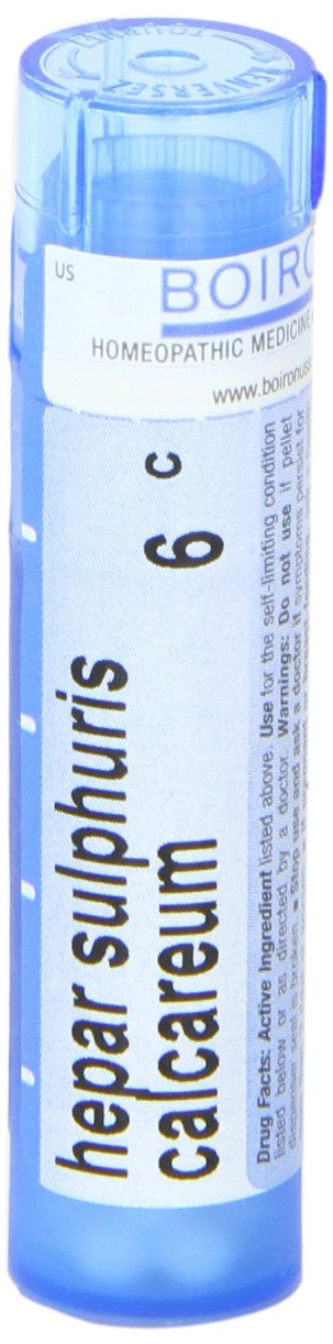 Boiron Hepar Sulphuris Calcareum 6C, Homeopathic Medicine for Cough (Pack of 5)