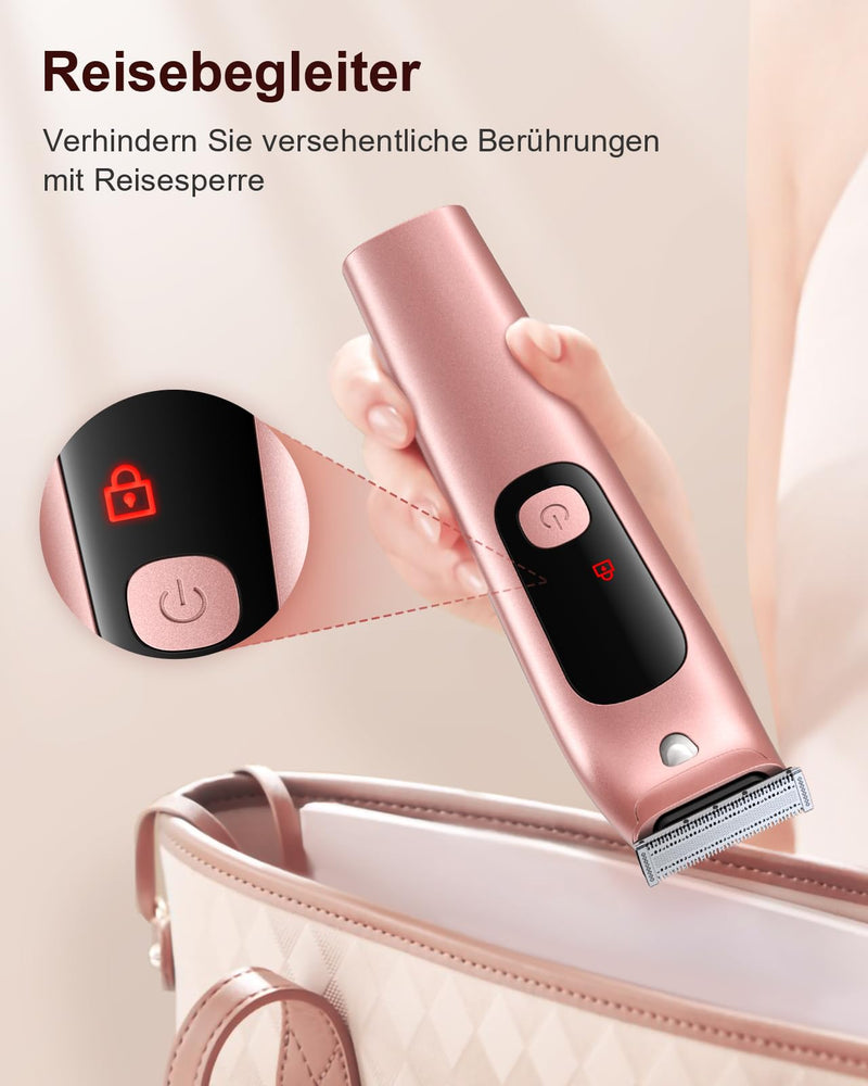 [Australia] - Rolgno Electric Shaver for Women, [IPX6 Waterproof & Skin-Friendly] Women's Electric Shaver, Body Trimmer for Women with USB Charging Station, Wet-Dry Shaver, Lady Shaver, for Legs/Arms/Face 