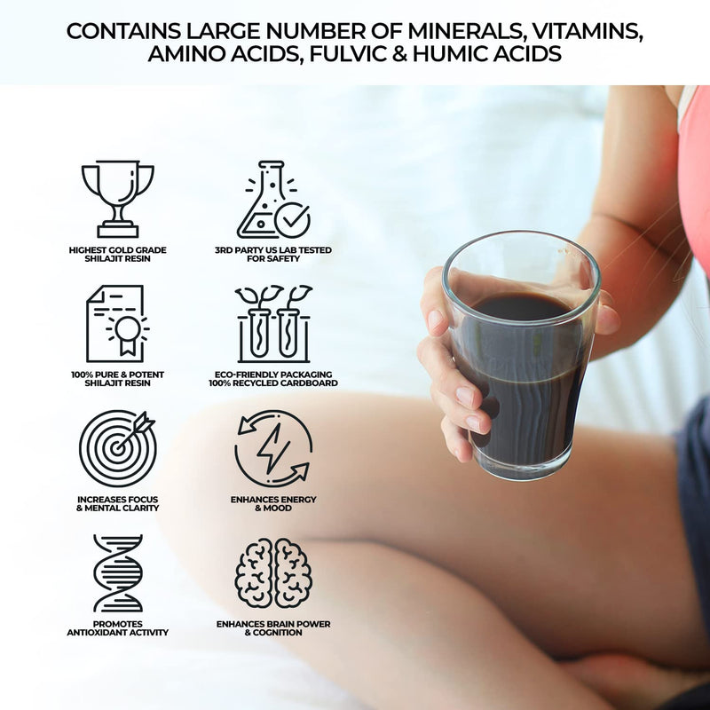 [Australia] - NATURAL SHILAJIT Resin - Shilajit for Men & Women with Fulvic Acid & Trace Minerals, Plant Based Nutrients for Energy, Immune Support & Vitality Resin - 20 Gram Natural Shilajit Resin - 20 Gram 