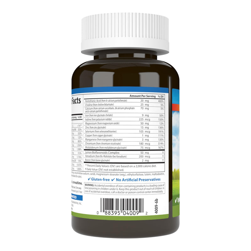 Carlson Super 1 Daily, Vegetarian Multiple Formula, 60 Tablets | Multivitamin; Balanced Amounts of beneficial Nutrients; Once Daily Formula; Optimal Wellness 60 Count (Pack of 1)